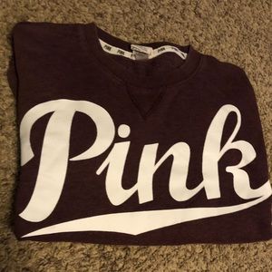 PINK maroon crew neck
